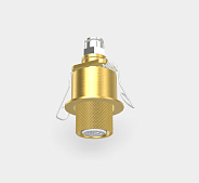 Микродуш Fima Carlo Frattini Waterdot, Texture G, скрытый с пружинным креплением, тип струи-ламинарная (Laminar), золото брашированное (F3710GLOS)