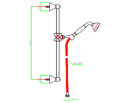 Штанга для душа Nicolazzi Doccia, 545, латунь брашированная (5521M OS)