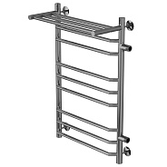 Полотенцесушитель MIXLINE МИРА  80х50х50 г2 (1'' НР, 8 перекладин + ПОЛКА, правое подкл) водяной (556677)