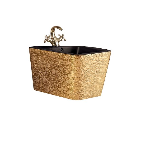 Подвесное биде Vincea Q-Line VB1-12G1B, цвет золото/черный