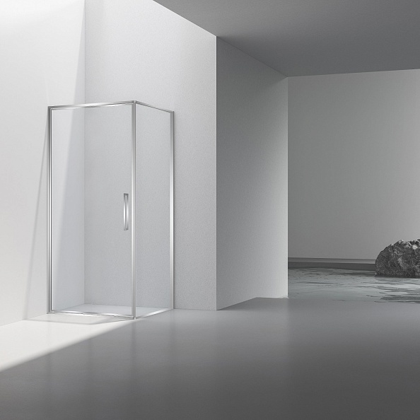 Душевой уголок Vincea Slim 8mm (VSR-4SLP9090CL) 900х900 мм, хром, стекло прозрачное