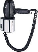 14995010037 PLAN Фен в комплекте с настенным креплением, 220 - 240 В, 50-60 Гц, 3 ступени нагрева макс. до 2000 Вт, 2 скорости, хром/темно-серый