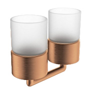 Стакан для зубных щеток с держателем Raglo R320.08.33 двойной,матовая медь