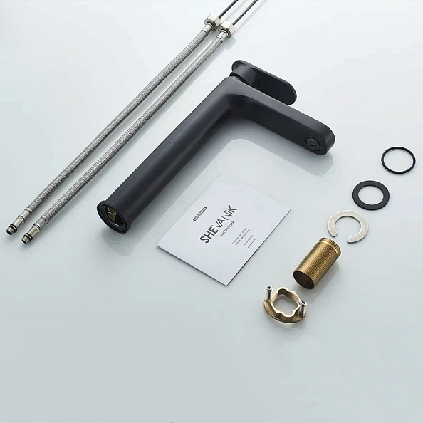 Смеситель для раковины Shevanik S8711H, черный