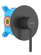 AQ1366MB ЕВРОПА смеситель для душа 1 режим (внешняя и скрытая часть), матовый черный