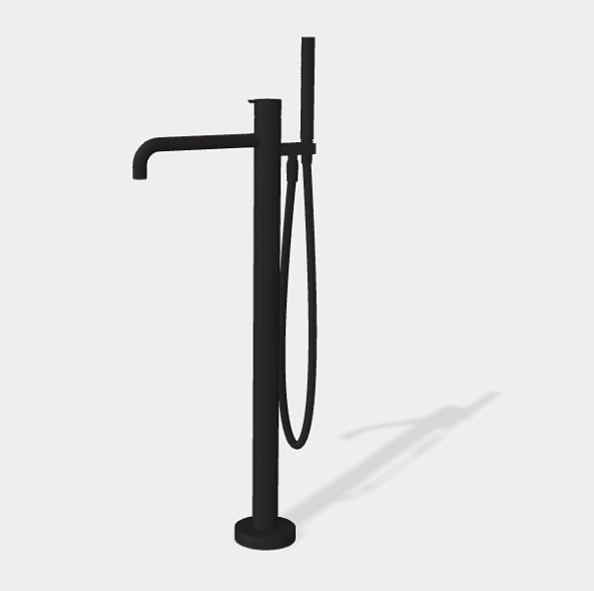 Смеситель для ванны и душа Fima Carlo Frattini Snap, чёрный матовый (F3114/6NNS)