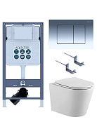 SET AQUATEK ВЕГА T PNS002 (рама AQUATEK INSP-0000001 с клавишей PNS-0000002 и крепежом KKI-0000002+Унитаз-компакт AQ1904T-00 TORNADO