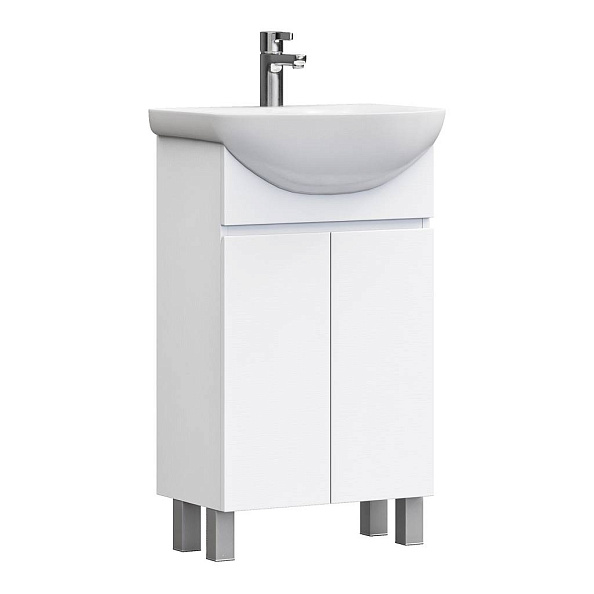 Тумба с раковиной напольная VIGO Wing tn.WIN.BAL.50.2D белый, 50 см