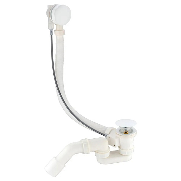 Слив-перелив (полуавтомат) Grocenberg GB240W, белый