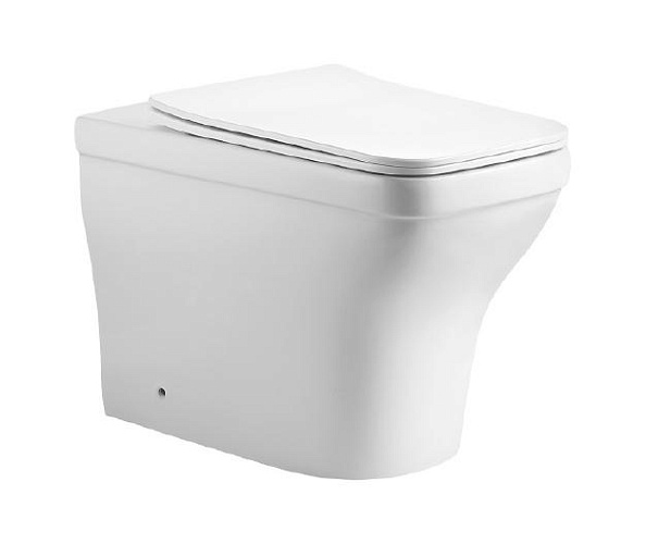 Унитаз приставной AQUATEK АМАДЕО AQ1964-00 560*365*400 мм, безободковый, тонкое сиденье с механизмом плавного закрывания, крепеж