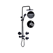 Душевая система с термостатом FASHUN A52426-7, черный