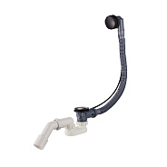 Слив-перелив для ванны Raglo R600.30.06 полуавтоматический (с тросиком), латунь/пластик, черный