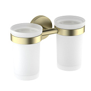 AQ4117BG ЕВРОПА стакан с держателем двойной, шлиф. золото