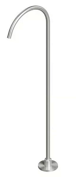 Излив Quadro design Complements, для раковины, сталь брашированная (BV421 AS)