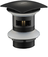 AQ6004MB сливной набор для раковины Push-open с переливом, крышка квадратная, матовый черный