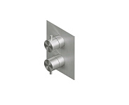 Смеситель для душа Quadro design Source, на 2 потребителя, сталь шлифованная/брашированная (12 46 AS)