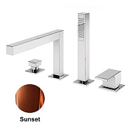 Смеситель на борт ванны Cezares Porta, Sunset (PORTA-BVDM4-SS)