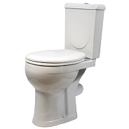 40301110602 Унитаз-компакт "Ирида" Стандарт/ белый, нижний подвод воды, горизонтальный выпуск (старый арт. 40301110402)