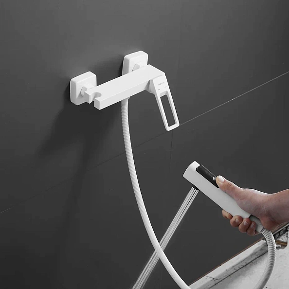 Гигиенический душ со смесителем Shevanik S6805C-1, белый