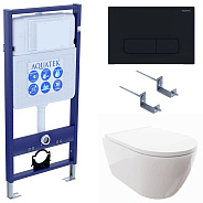 SET AQUATEK ПОЛАРИС (рама AQUATEK Standard INS-0000012+унитаз ПОЛАРИС AQ0700-00 с тонким сиденьем soft-close+ крепеж KKI-0000002 +панель KDI-0000017)