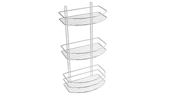 Полка овальная тройная Fixsen хром (FX-720-3)