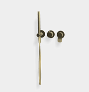 Смеситель для душа Fima Carlo Frattini Flo', на 2 потребителя, шампань брашированная (F3819WX8HS)