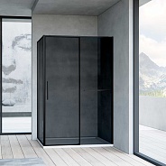 Душевой уголок Vincea Slim Soft (VSR-1SS9012CGB) 1200х900 мм, черный, стекло тонированное