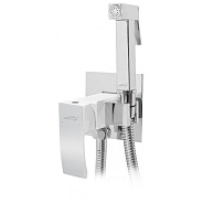Гигиенический душ со смесителем встраиваемый Hansberge H3077W, хром/белый