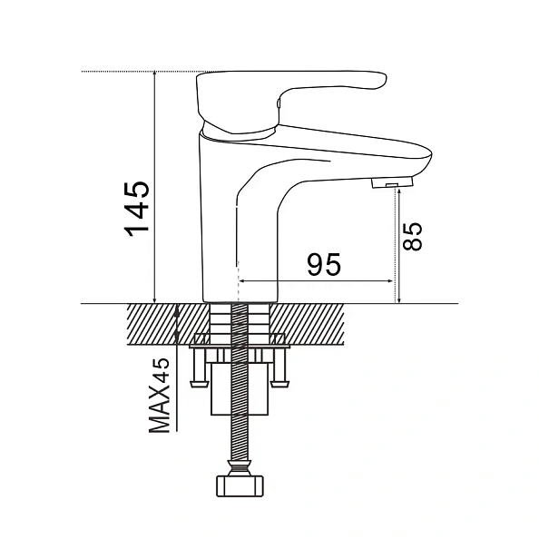 Смеситель для раковины Shevanik S5601, хром