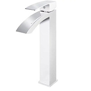 Смеситель для раковины высокий Grocenberg GB3007WC, белый/хром