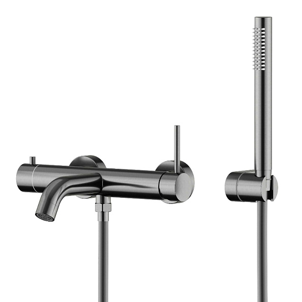 Смеситель для ванны Knotlor SS-23/GM, вороненая сталь