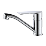 Смеситель Splenka S05.45 для кухни/раковины низкий поворотный излив, хром