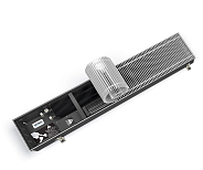 Встраиваемый в пол конвектор Varmann Qtherm 370х150х1250 мм с принудительной конвекцией (Q 370.150.1250 RR U EV1)