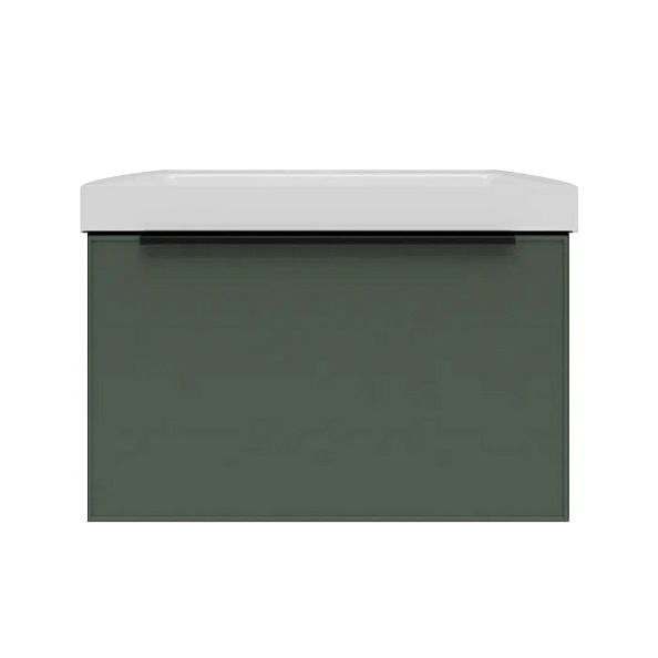 Тумба под раковину подвесная La Fenice SIMPLA FNC-01-SIM-G-60, серо-зелёная