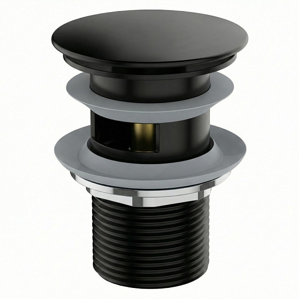Донный клапан для раковины с переливом ESKO BGB, черный