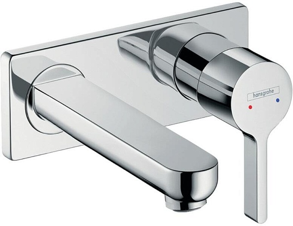 Смеситель для раковины настенный, излив 165мм Hansgrohe Metris S 31162000 хром