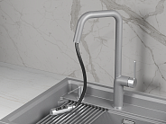 Смеситель для кухни GRANULA (9011, ЧЕРНЫЙ)