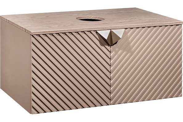 Тумба Runo Андорра 85 кашемир серый дуб какао подвесная под накладной умывальник (00-00002017)