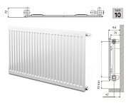 Стальной панельный радиатор PRADO Universal U10 500х1700 с нижним подключением