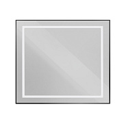Зеркало в алюминиевой раме со встроенным светильником BelBagno Kraft 900 х 32 х 800 (SPC-KRAFT-900-800-SENS-NERO)