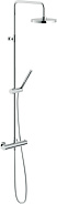 VE125030/50CR VELIS термостатическая душевая система, верхний душ 20 см