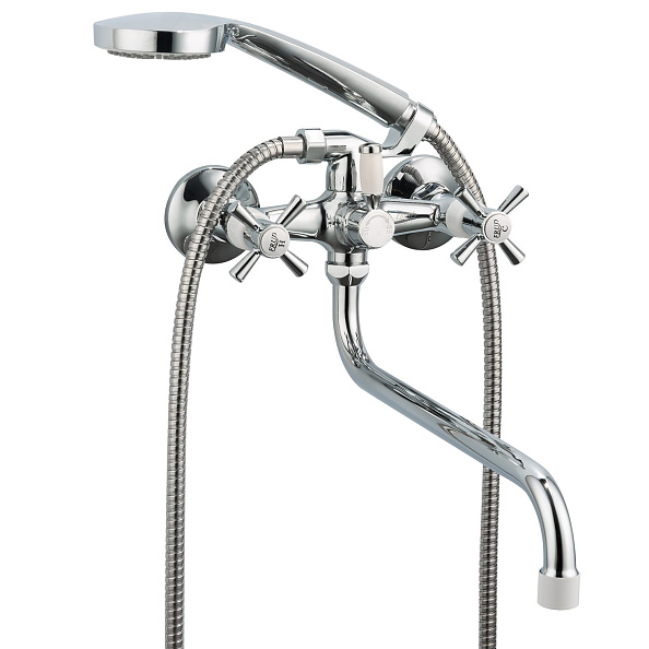 Смеситель для ванны FRUD R22118-7, хром;белый