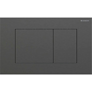 115.629.QD.1 Смывная клавиша Geberit Sigma40 для двойного смыва, квадратная: Нерж. Сталь/Матовая Чёрный хром