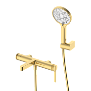 Смеситель для ванны с душем DQ Bonn короткий излив мат.золото (DA1703207)