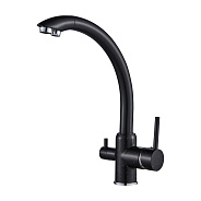 Смеситель для кухни с подключением фильтра для воды D-Lin D159315-5A, черный