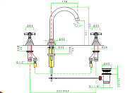 Смеситель для раковины Nicolazzi Agora, золото (Gold, Polished Gold) (2308 GO 05IN)