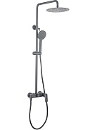 AQ2060BGM ВЕГА душевая система (смеситель для душа) 3jet 250мм, оружейная сталь