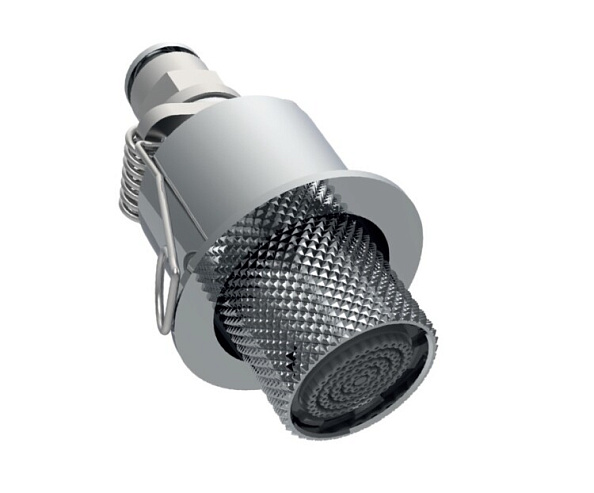 Микродуш Fima Carlo Frattini Waterdot Texture G, скрытый с пружинным креплением, тип струи-Микадо, никель брашированный (F3710GKSN)