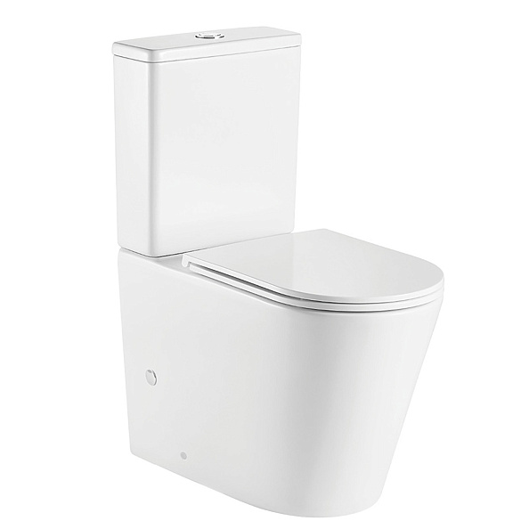 Унитаз-компакт Azario Vetro 380х605х825 напольный, безободковый, слив "ТОРНАДО", в комплекте с бачком и быстросъемным сиденьем микролифт (AZ-2149- UQ)