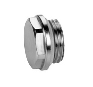 Заглушка 1/2" с прокладкой наружная резьба (никелированная)